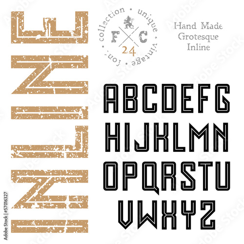 Handmade retro font
