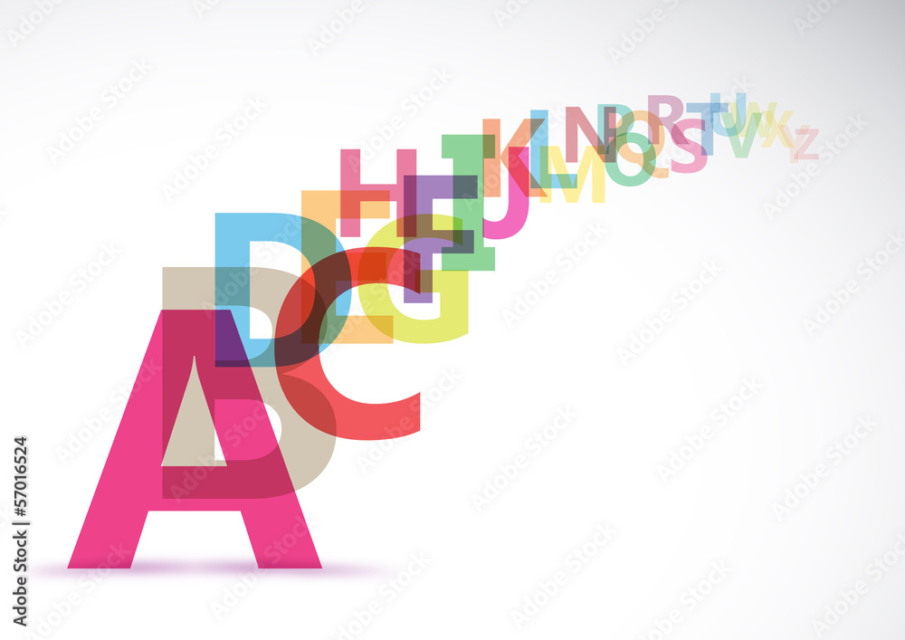 Vector Abstract Colour Alphabet on white background Vector Abstract Colour Alphabet on white background