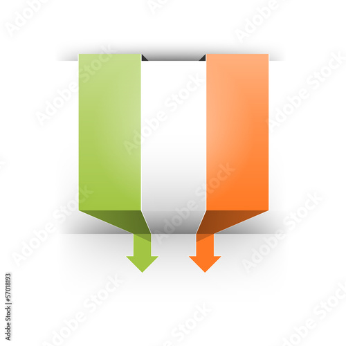 The green and orange down arrows