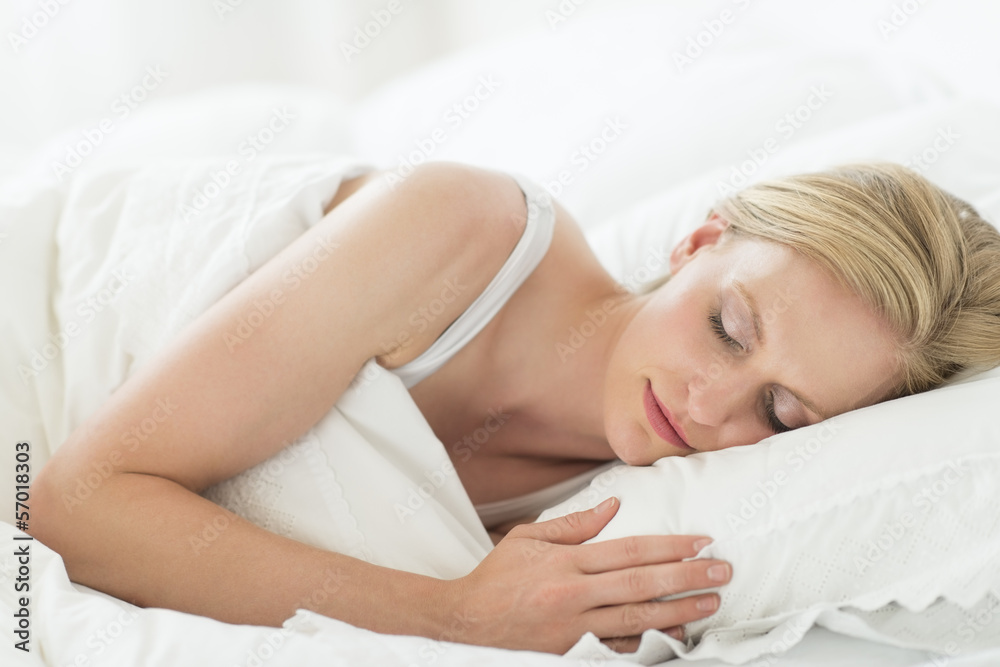 Young Woman Sleeping In Bed Young Woman Sleeping In Bed