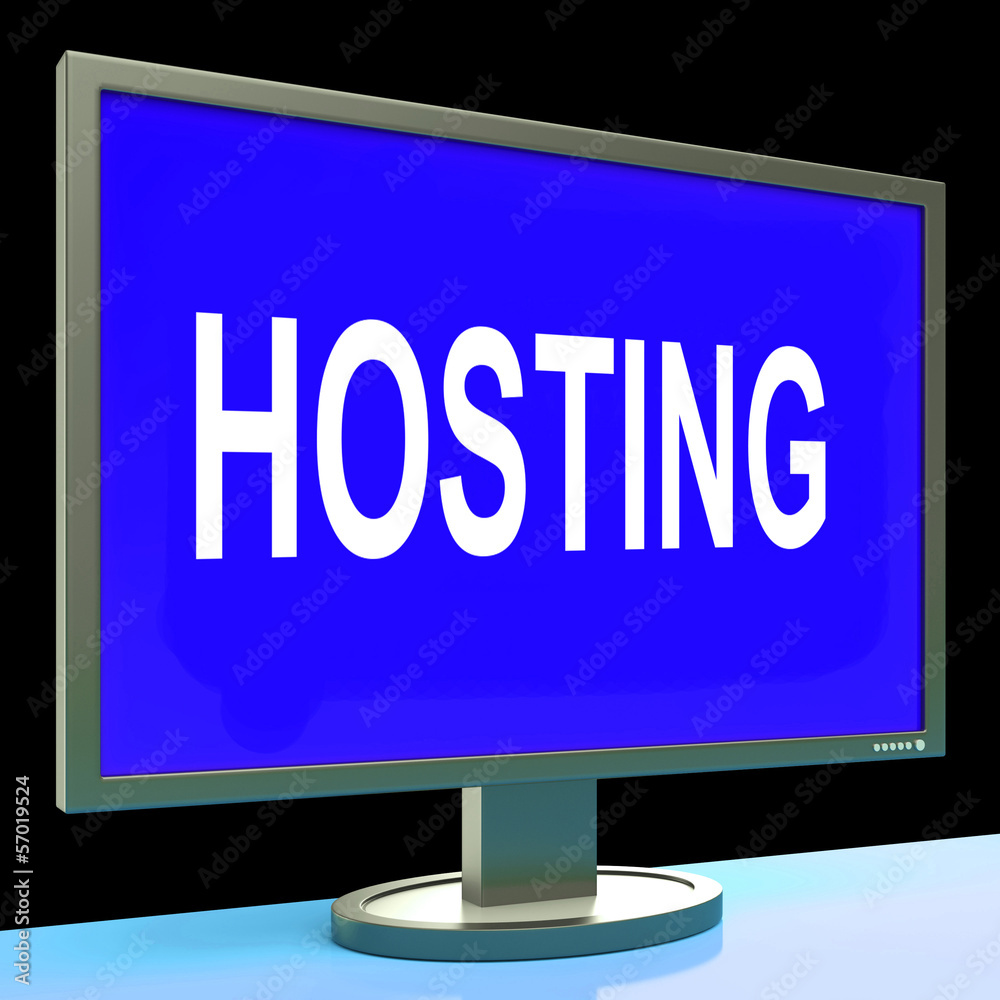 Hosting Shows Web Internet Or Website Domain Hosting Shows Web Internet Or Website Domain