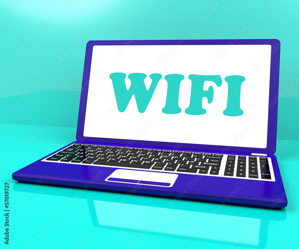 Wifi Laptop Shows Hotspot Wi-fi Access Or Connection Wifi Laptop Shows Hotspot Wi-fi Access Or Connection