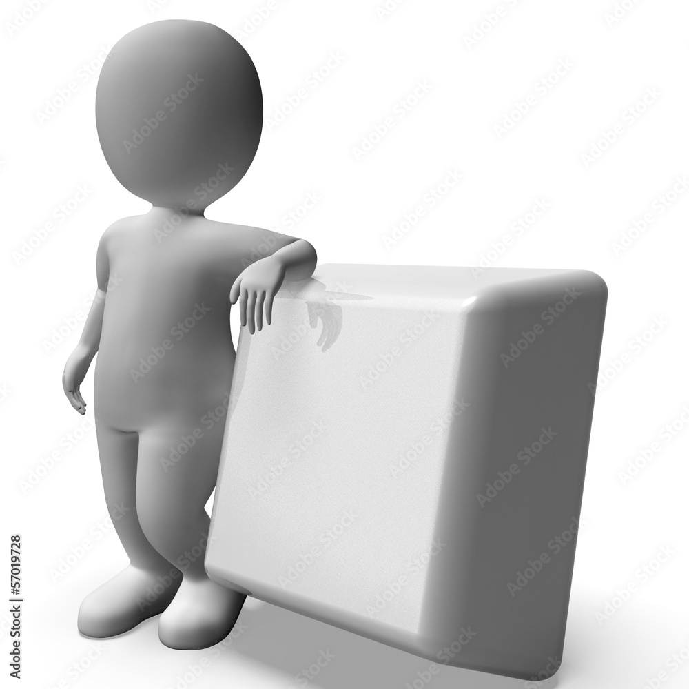 Pushing Blank Button Showing Start