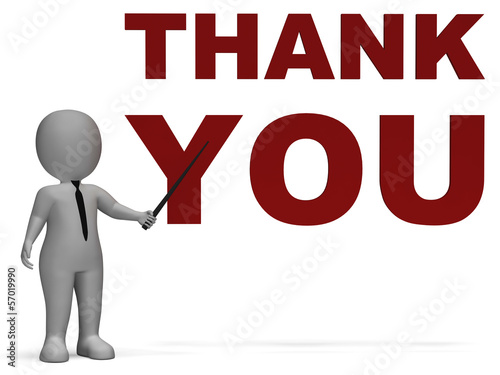 Thank You Notice Shows Thanks
