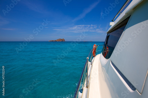 Bledes Bledas Ibiza islands view from boat side © lunamarina