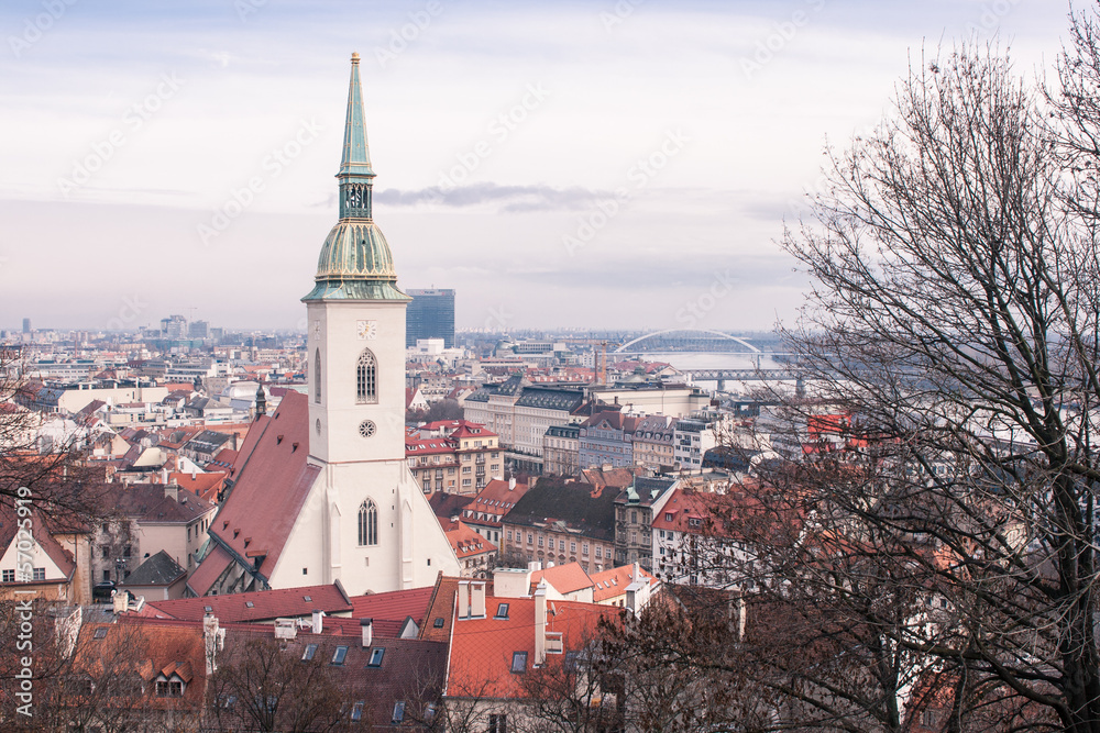 Perspective over old Bratislava