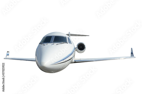Business jet isolated on white