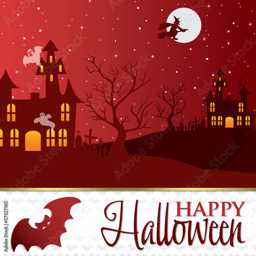 Halloween card in vector format.