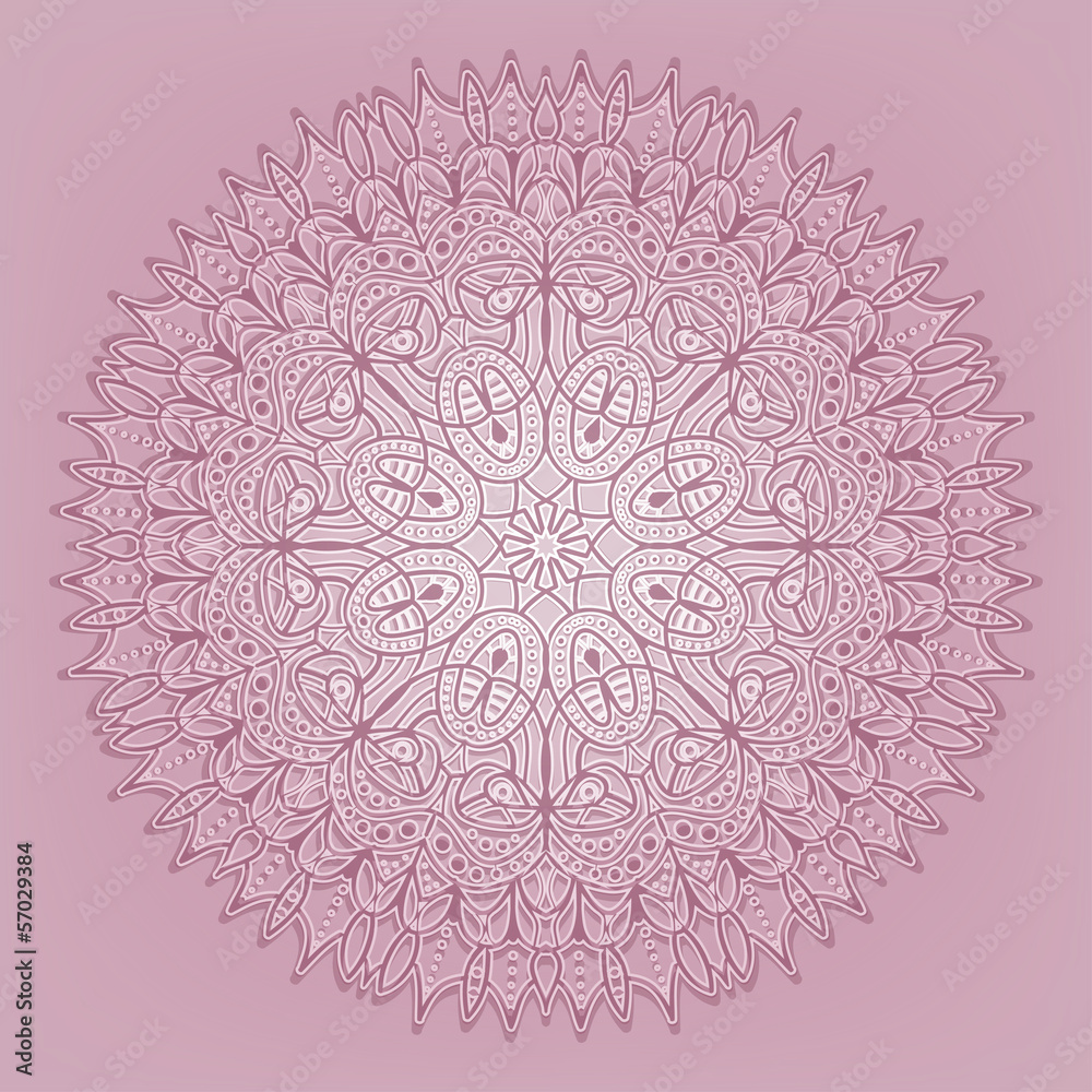 Lace pink pattern - vector illustration