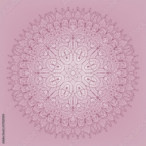 Lace pink pattern - vector illustration
