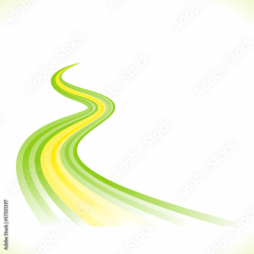 Abstract Brazilian waving flag isolated on white background