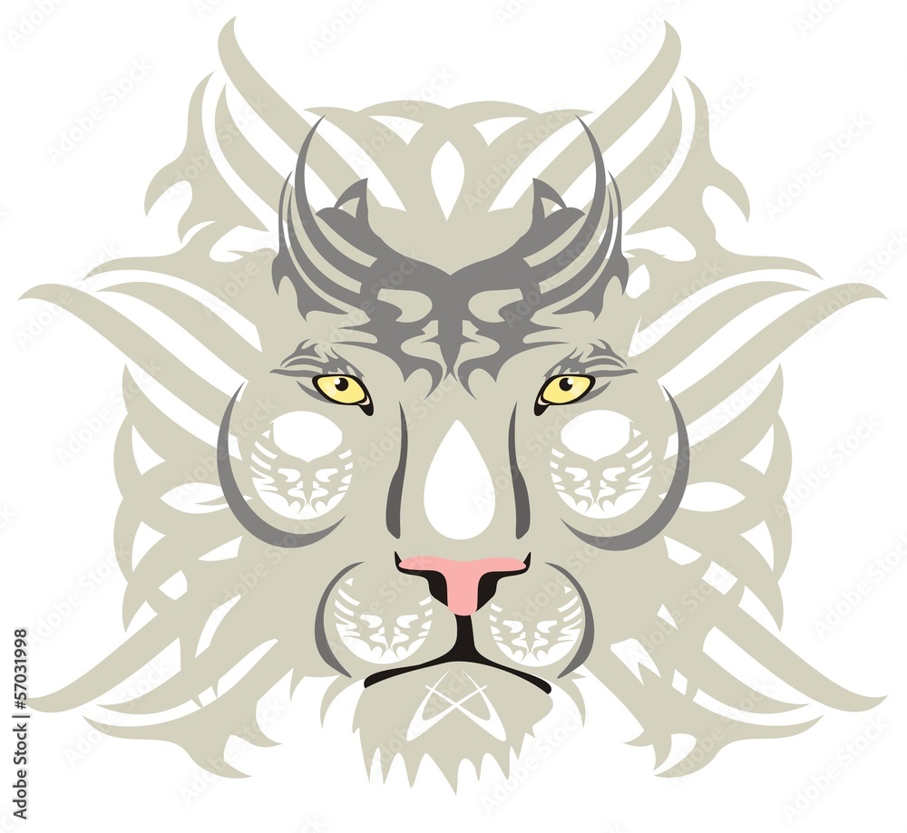 Fototapeta premium White lion head