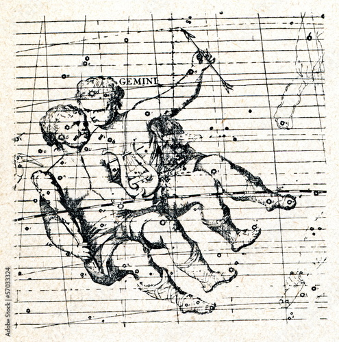 Obraz na płótnie Castor and Pollux (constellation Gemini) w salonie