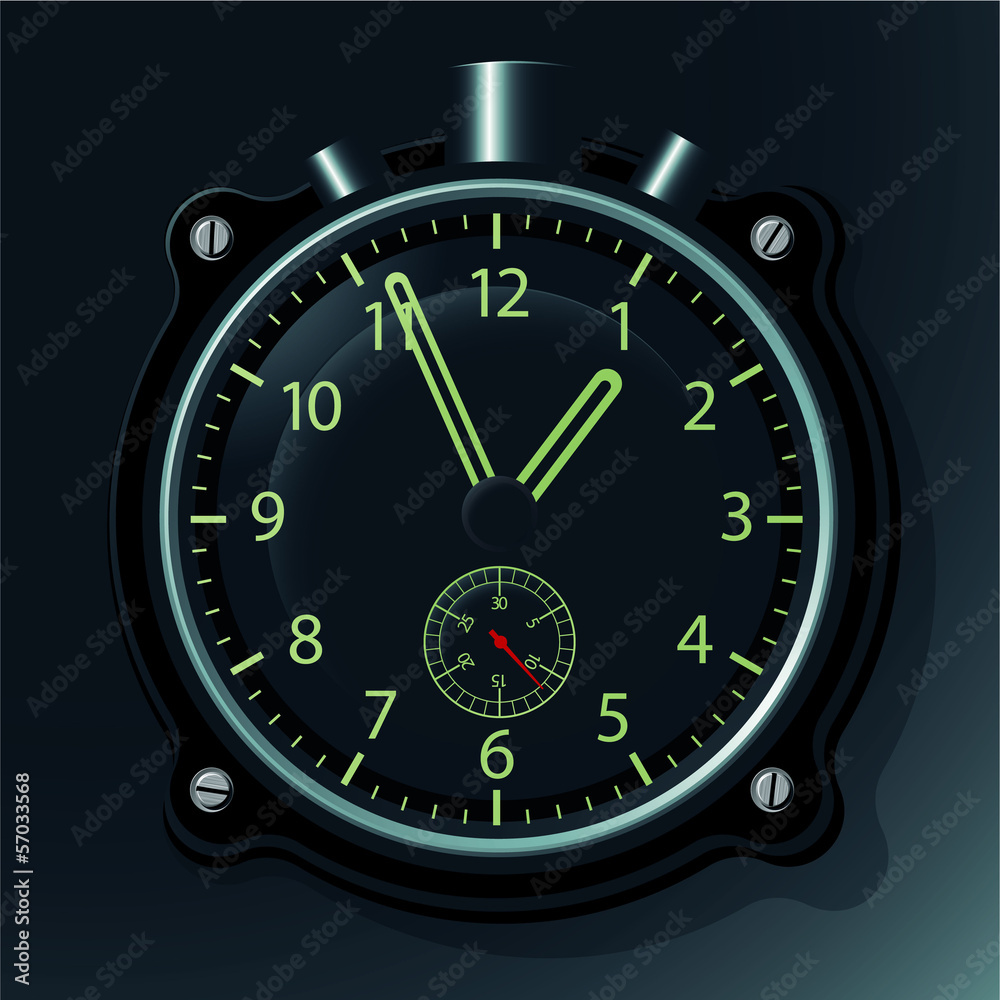 Military clock. Vector. Military clock. Vector.