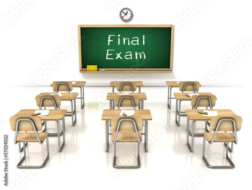 Photography final exam 3d illustration