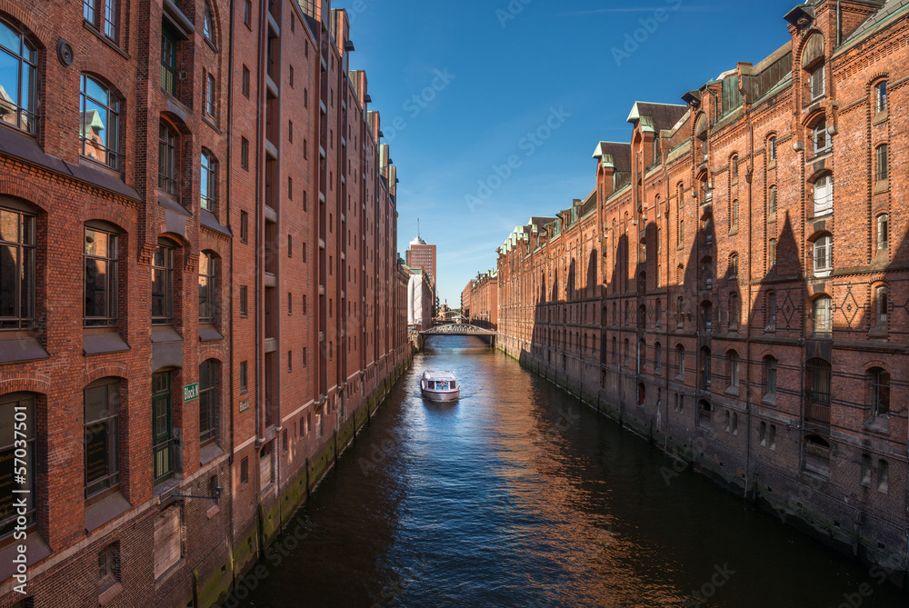 Naklejka premium Hamburg tourism old trading Building