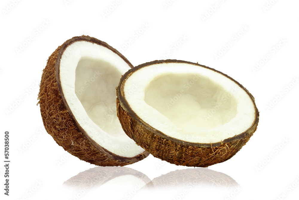 halves of coconut halves of coconut