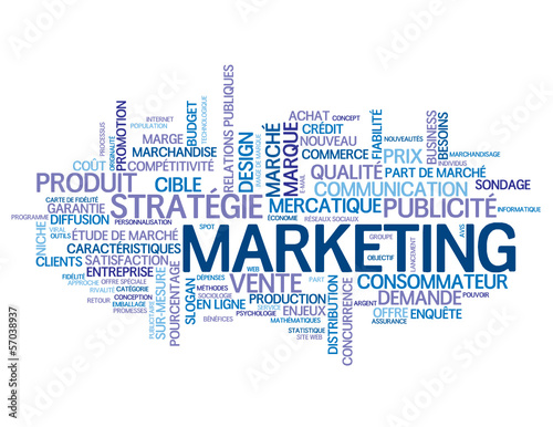 Nuage de Tags "MARKETING" (publicité communication stratégie)