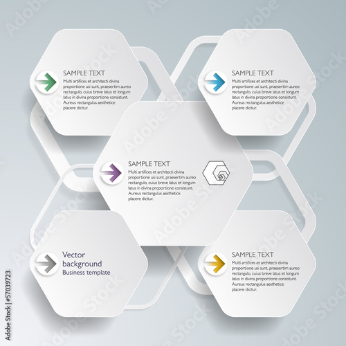 Infographics Vector Background Honeycomb Structure