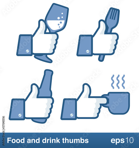 Vector food and drink likes