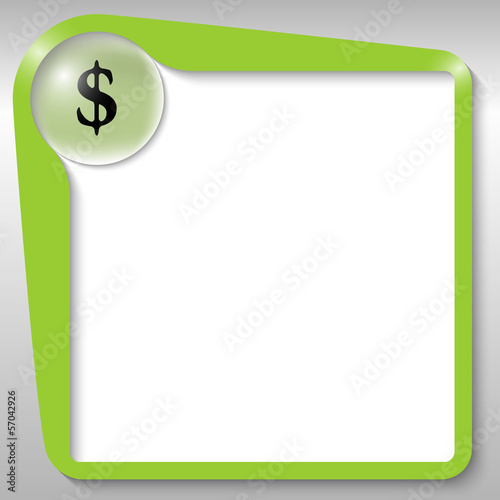 green text box with dollar sign