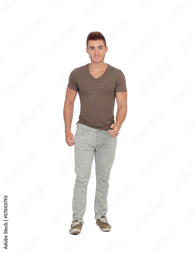 Fototapeta premium Casual young man walking