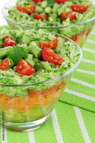 Tasty salad with fresh vegetables