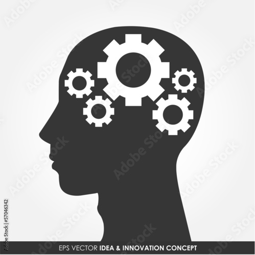 Abstract human head silhouette