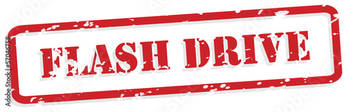 Flash Drive Rubber Stamp Vector