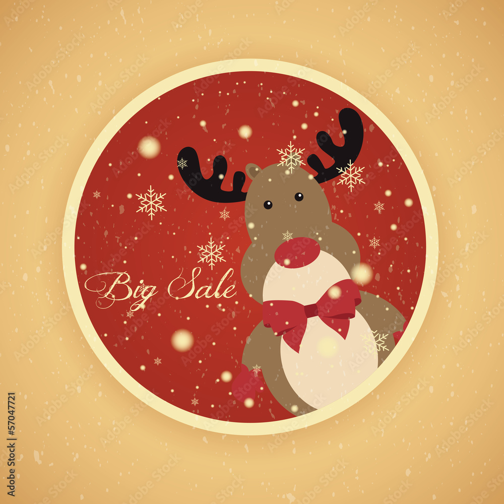Fototapeta premium Christmas Sale Label