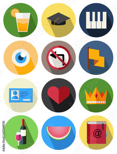 round icons set 16