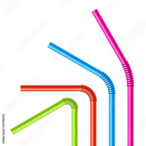Colorful drinking straws