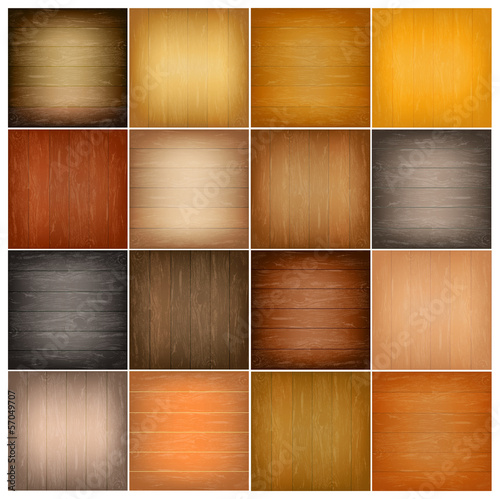 Set colorful abstract wooden texture.Vector illustration