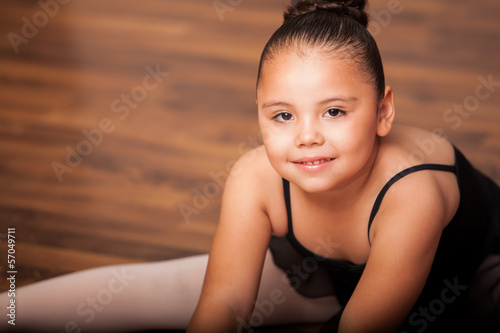 Cute chubby and happy ballet dancer
