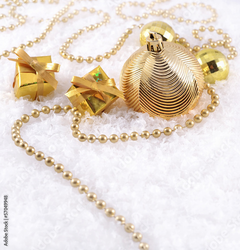 Golden Christmas decorations