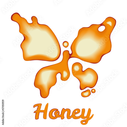 Butterfly made of honey