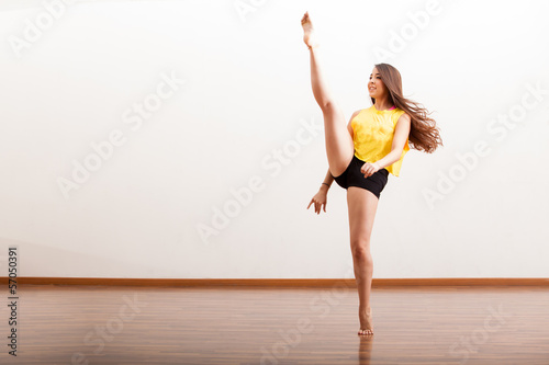 Wall Mural Jazz dancer performing a routine