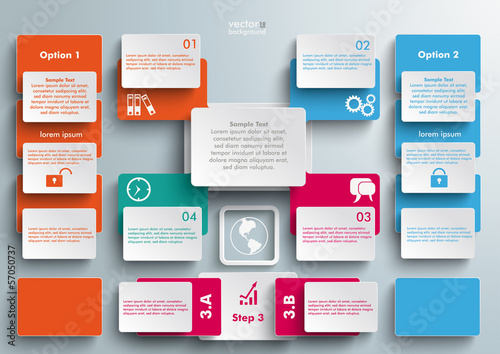 Connected Rectangles Big Infographic