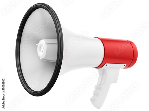 render of a megaphone, isolated on white © Zsolt Fulop
