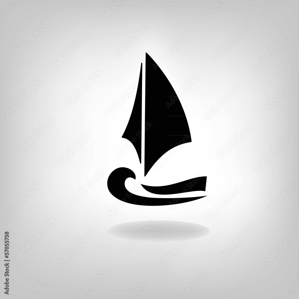 the stylized ship on a light background the stylized ship on a light background