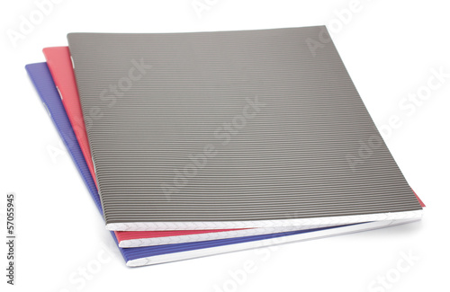 Notebook stack and pencils. Schoolchild and student studies acce