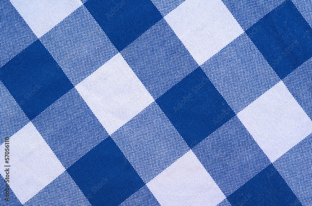 Blue And White Checked Material Blue And White Checked Material
