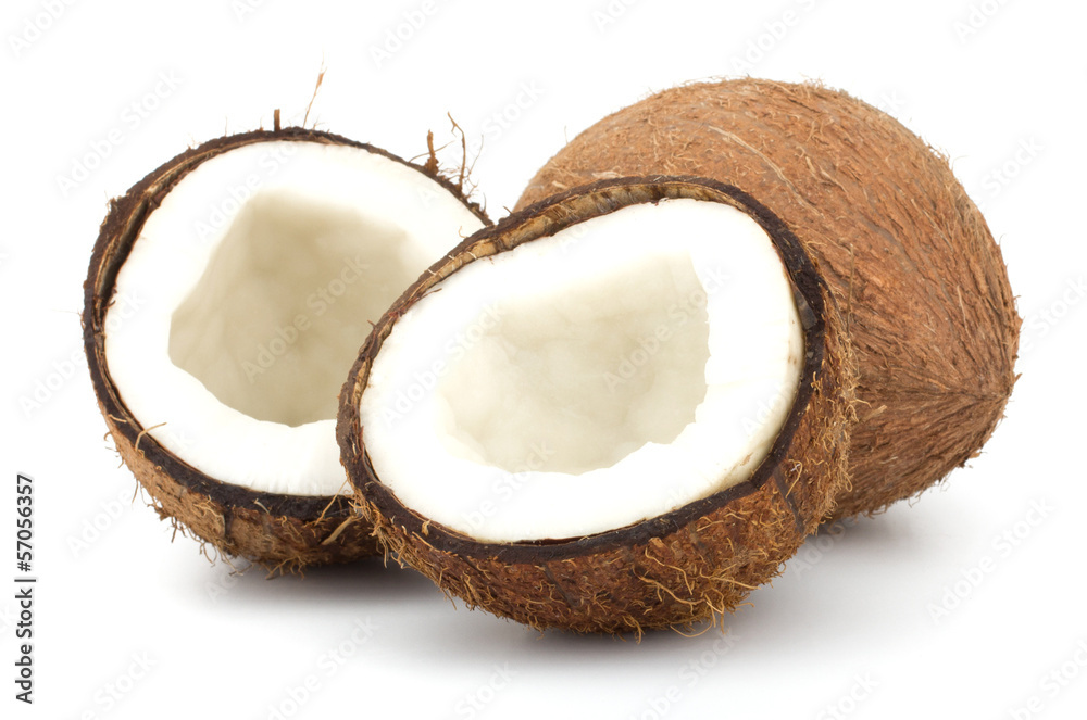 Coconuts isolated on white background