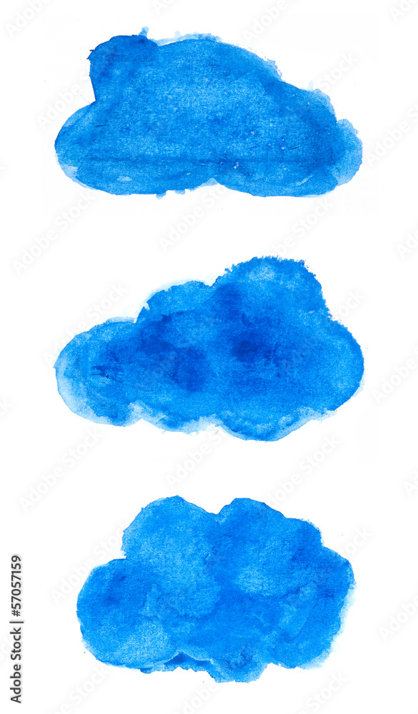 Watercolor clouds