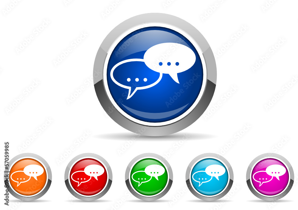 forum icon vector set forum icon vector set