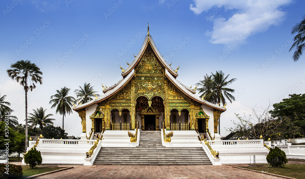 Fototapeta premium Royal Palace(Haw Kham) & Haw Pha Bang,Luang Prabang,Laos.UNESCO