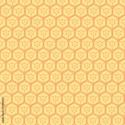red hexagons background