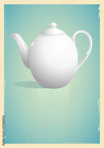 Teapot in retro style