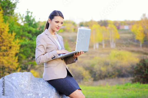 girl with a laptop