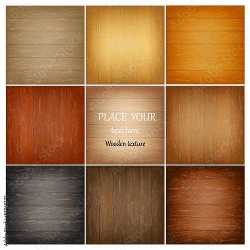 Set colorful abstract wooden texture.Vector illustration